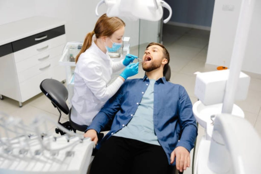 what dentists check during routine exam